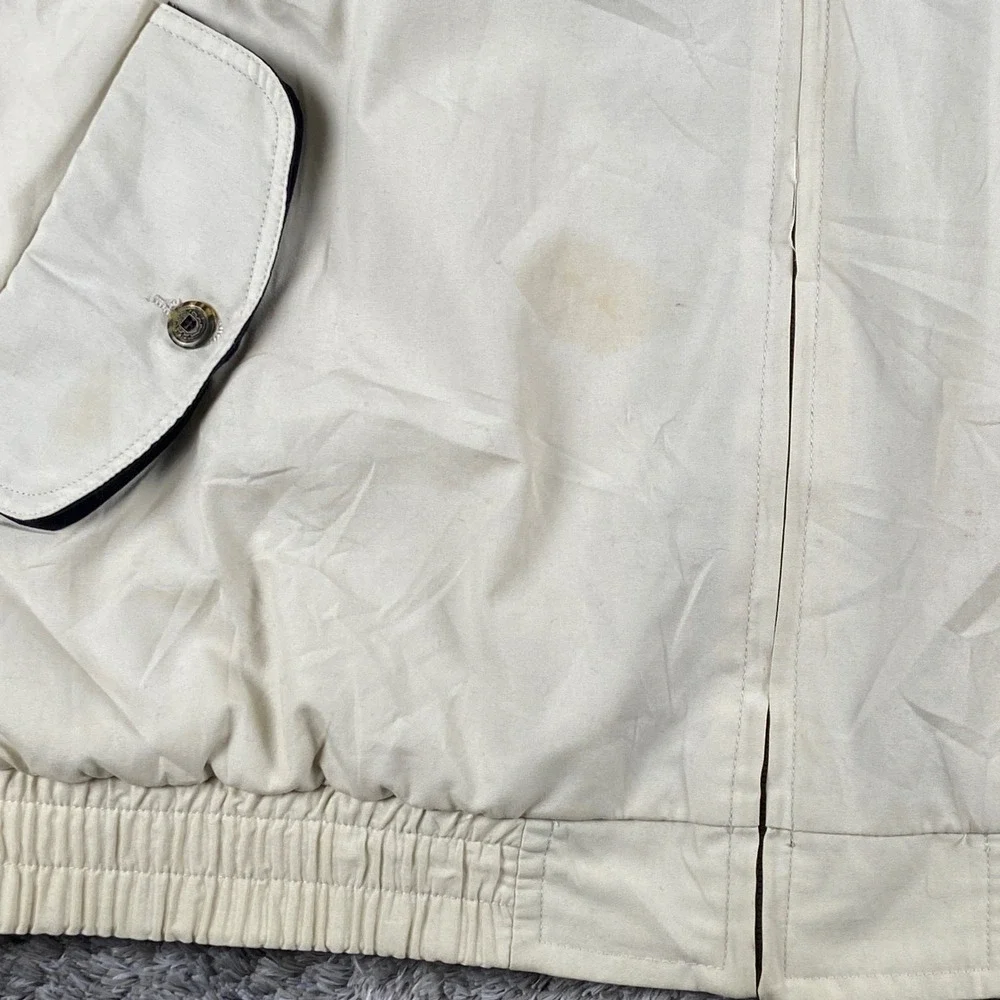 Vintage AM Player Windbreaker Jacket‎ Mens XL Cream Willowbrook GC Golf Course